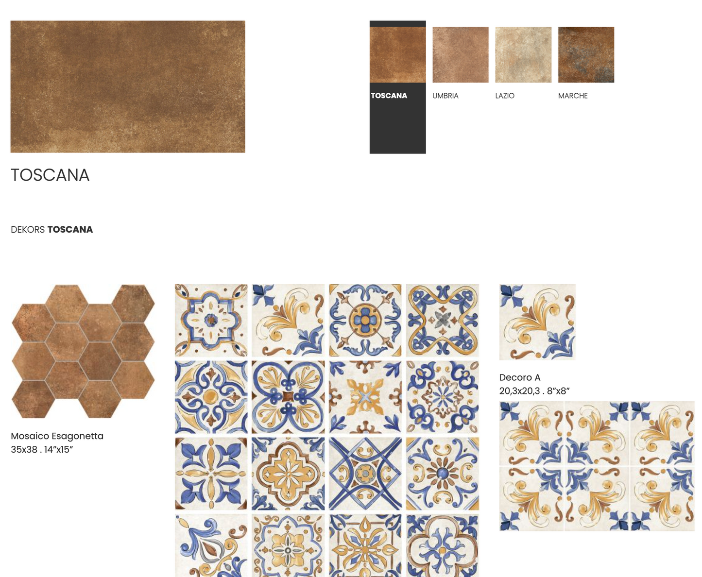 Terre Etrusche - Modulare Formate noble Optik in erdigen Farbtöne - Elios Ceramica