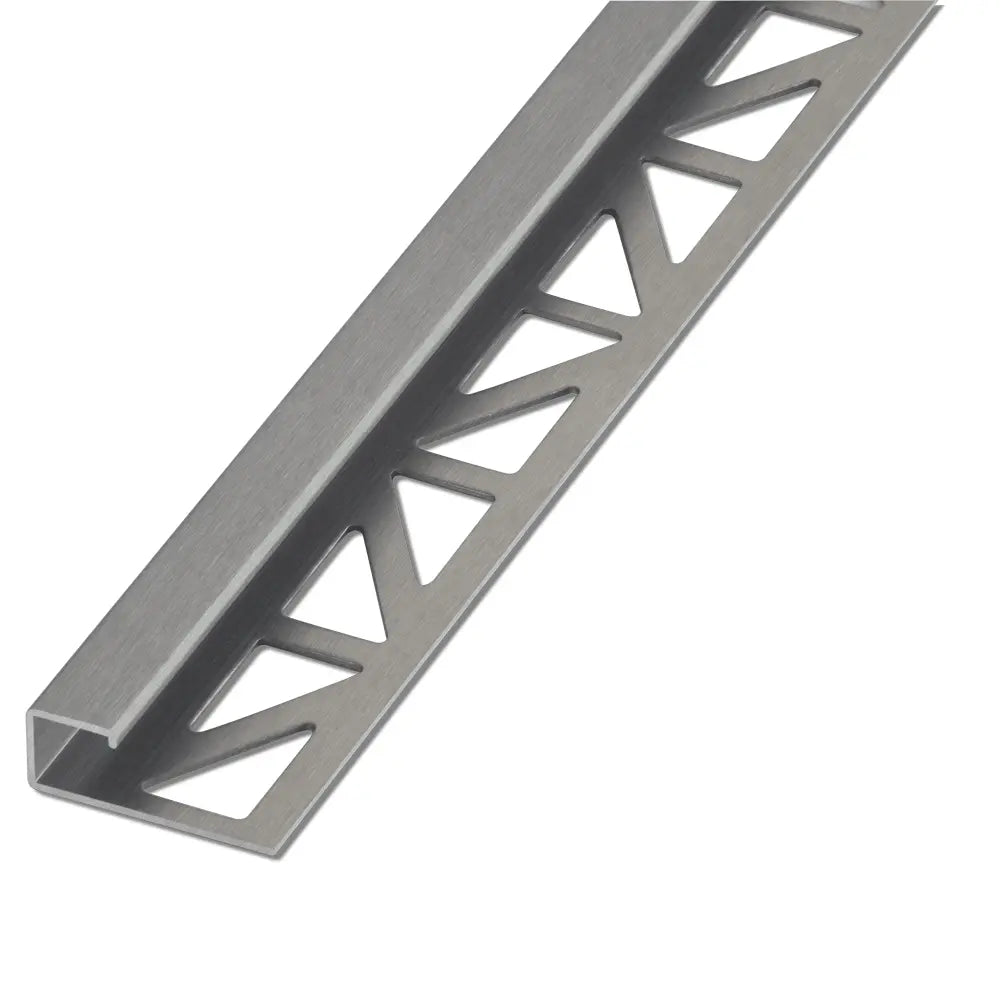 End rail 4-sided, shiny stainless steel 3m - square profile 