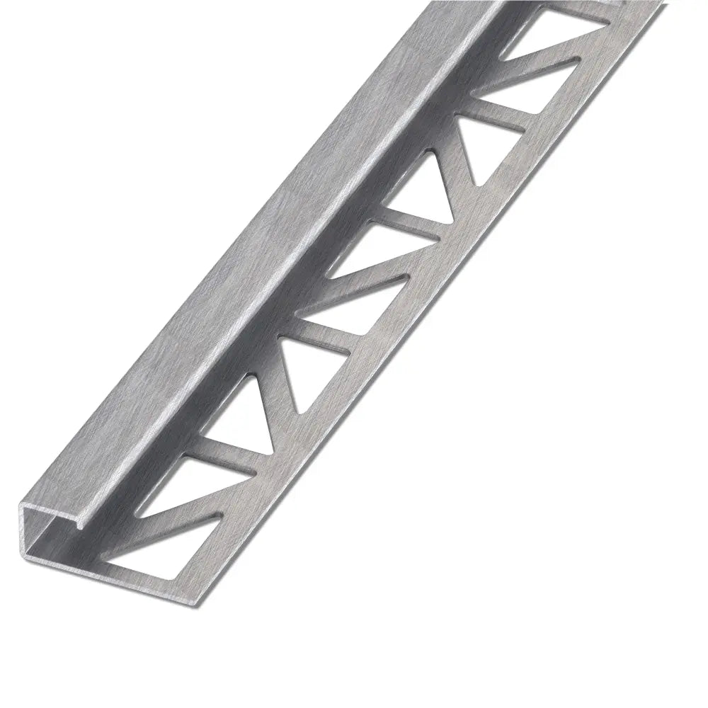 End rail 4-sided, shiny stainless steel 3m - square profile 