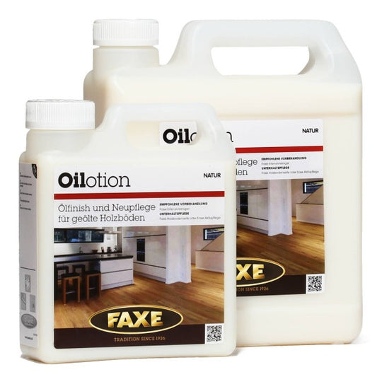 Holzöl natur Faxe - Wasserbasierte Öl-Lotion für die Erstbehandlung und Neueinpflege von Holzböden.