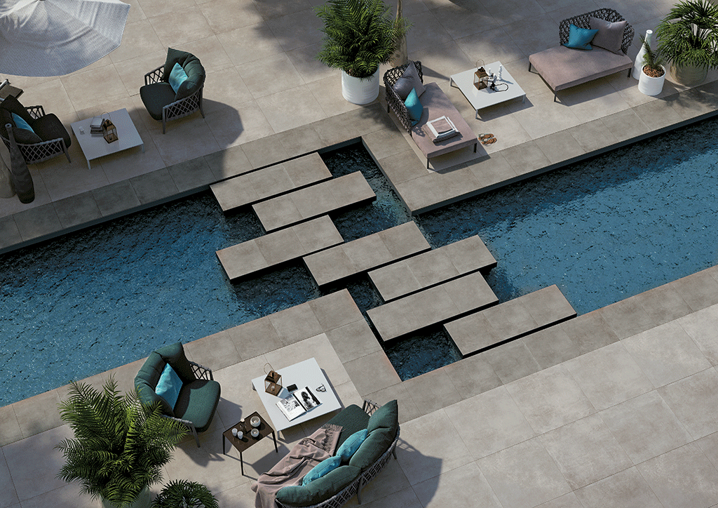 Mirage Silverlake series - porcelain stoneware natural stone look for indoor and outdoor use 