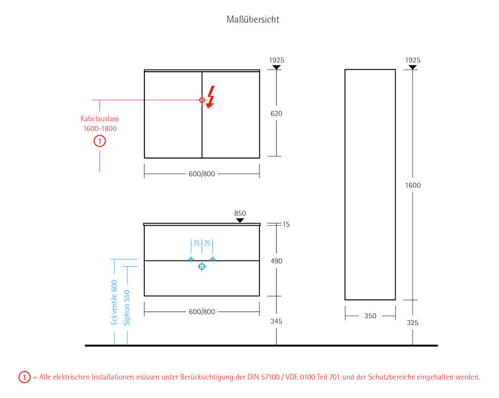 sanibel 1.0 GO A23 Hochschrank 35 × 160 cm – 1 Tür, links/rechts montierbar | Wildeiche