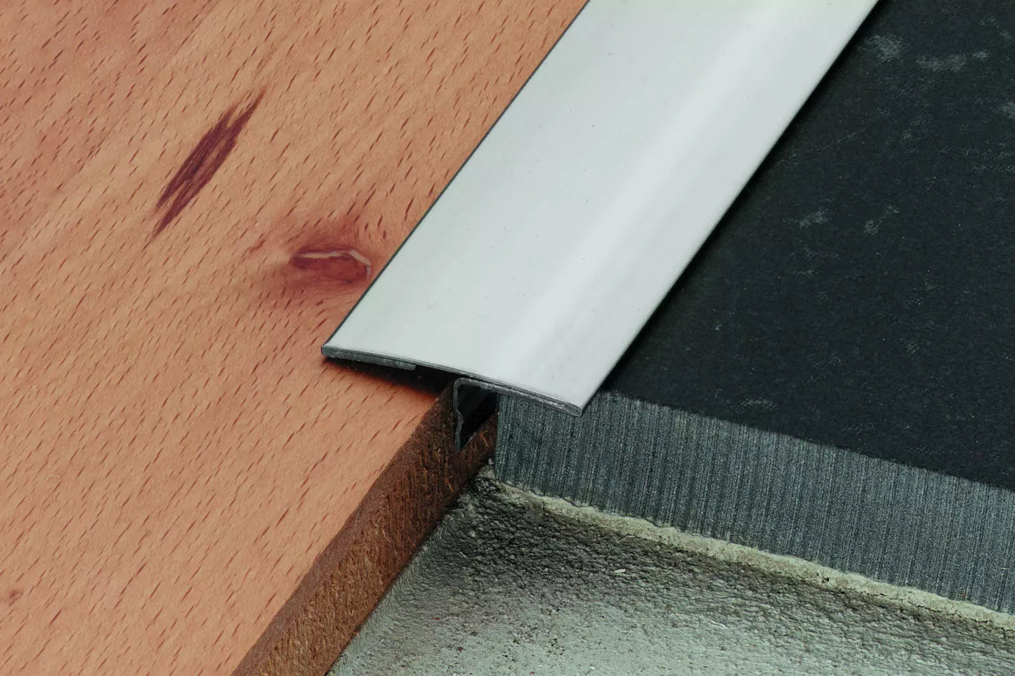 Angle end profile, shiny stainless steel 3m 