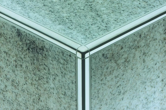 Angle end profile, shiny stainless steel 3m 