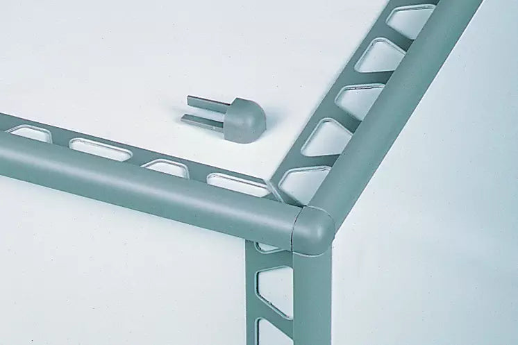 Angle end profile, shiny stainless steel 3m 