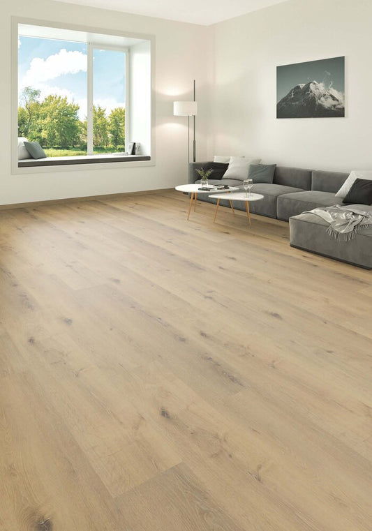 Vinyl Tilo Oak Safari with click system and impact sound insulation