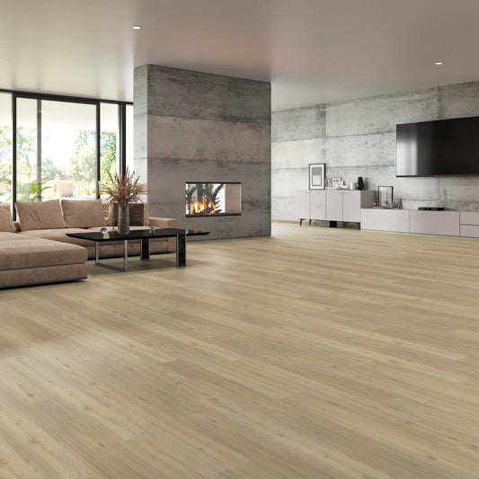 Vinyl Tilo Oak Safari with click system and impact sound insulation