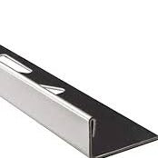 Angle end profile, shiny stainless steel 3m 