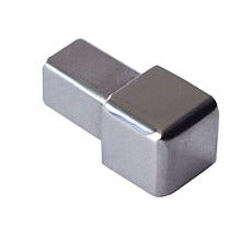 End pieces end rail, square, shiny stainless steel - square profile 