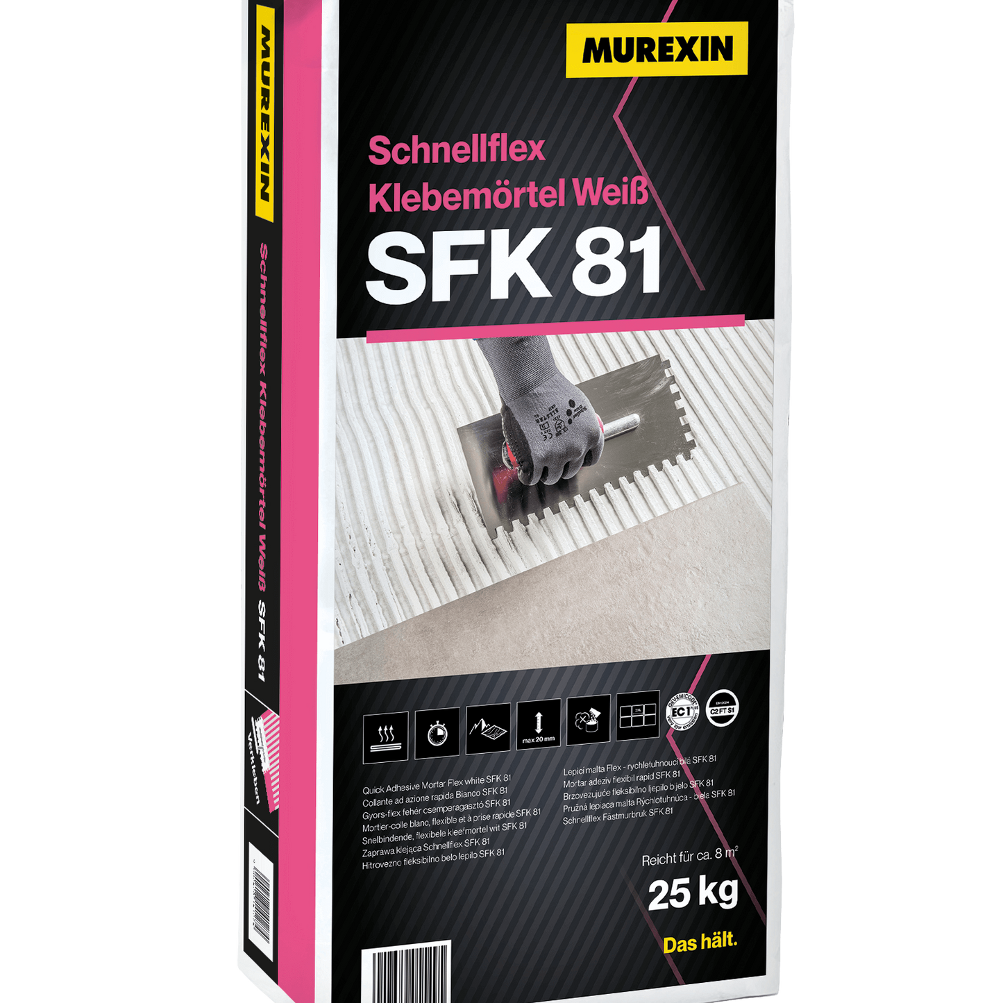 Schnellflex adhesive mortar white SFK 81 Murexin - natural stone adhesive 